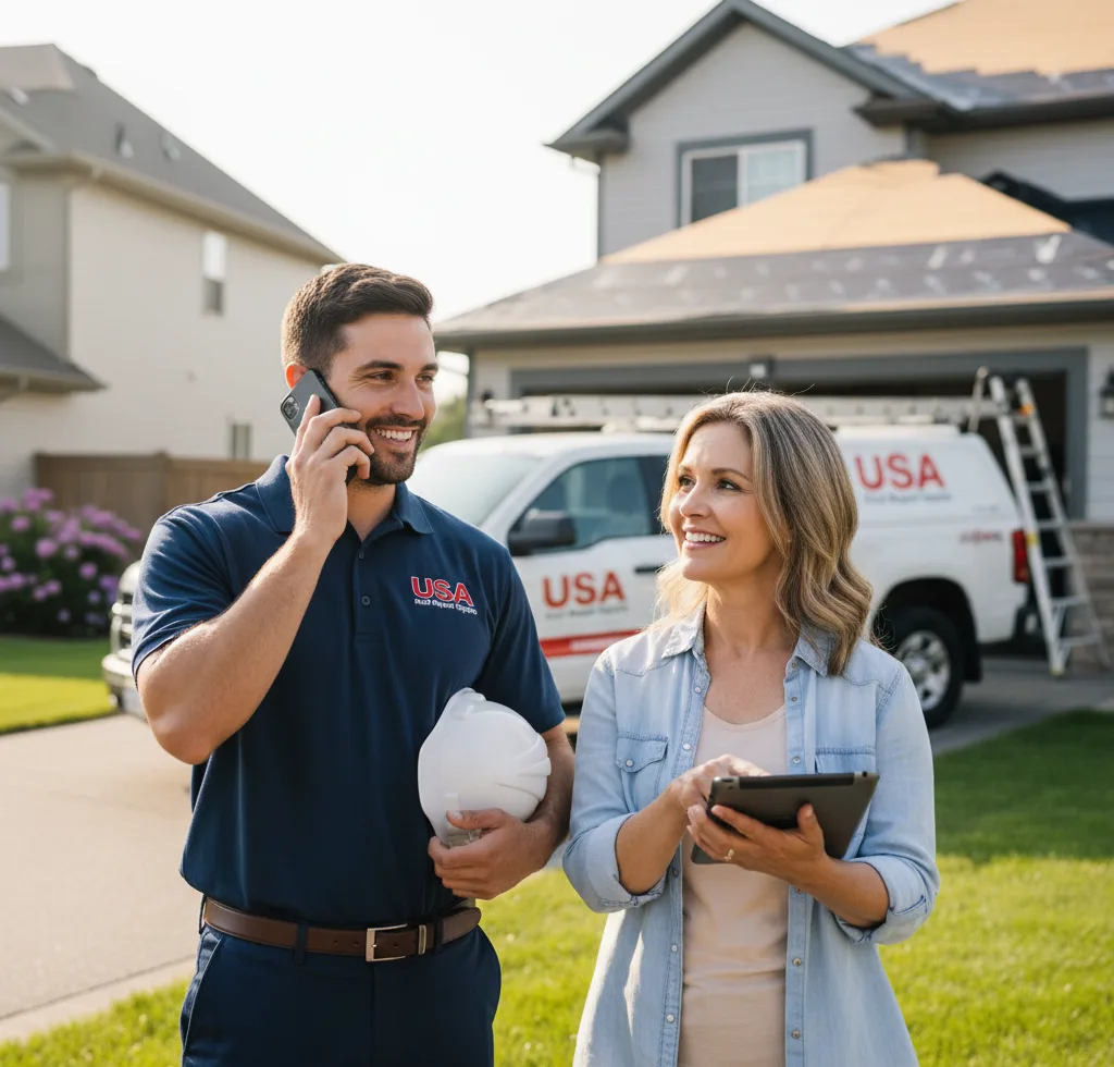 USA Roof Repair Experts customer support in Hazelwood